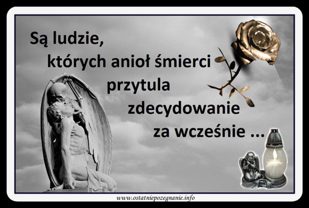 <p>8 kwietnia 2017 roku zmarła nasza koleżanka</p><p>ś+p<br />Maria Trafała</p><p>Pogrzeb odbędzie się 11 kwietnia 2017 r. o godz. 13.10<br />na cmentarzu komunalnym nowym w Zielonej Górze.<br />Koleżanki i koledzy z Polskiego Związku Niewidomych</p>