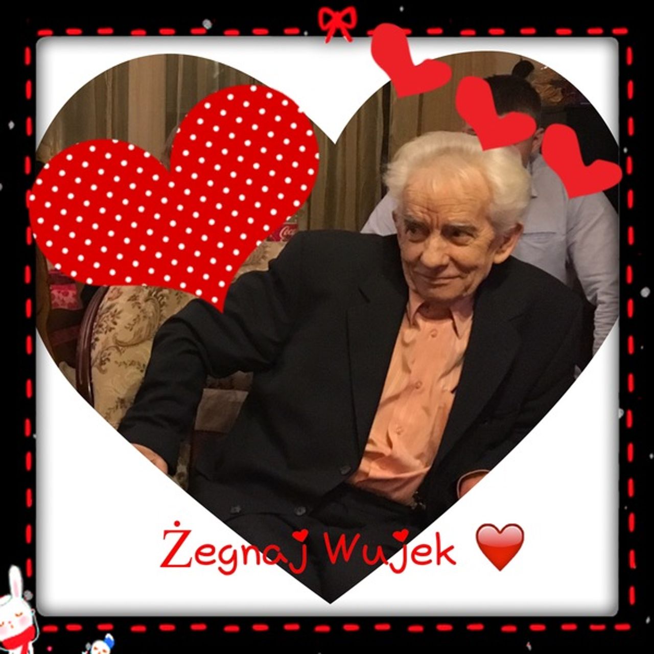 <p>„Zamknęły się kochane oczy,<br />Spoczęły pracowite ręce,<br />Przestało bić najdroższe serce”.</p><p>Z głębokim żalem zawiadamiamy, że dnia 12 lutego 2017 roku zasnął w Bogu<br />mój kochany Mąż, Tata, Teść, Dziadek i Wujek</p><p>śp.</p><p>Ryszard<br />Świejkowski<br />lat 77</p><p>Uroczystości pogrzebowe rozpoczną się w czwartek, 16 lutego 2017 roku o godz. 11.15<br />pożegnaniem Zmarłego w kaplicy przy kościele pw. Chrystusa Króla.<br />O godz. 12.00 w kościele zostanie odprawiona Msza Święta żałobna.<br />Po Mszy Świętej ceremonia pogrzebowa odbędzie się na Cmentarzu Parafialnym<br />przy ul. Wybickiego (od ul. Żwirki i Wigury).</p><p>Pogrążona w smutku<br />Rodzina i Przyjaciele<br />Bus zostanie podstawiony po Mszy Świętej przy kościele.</p>