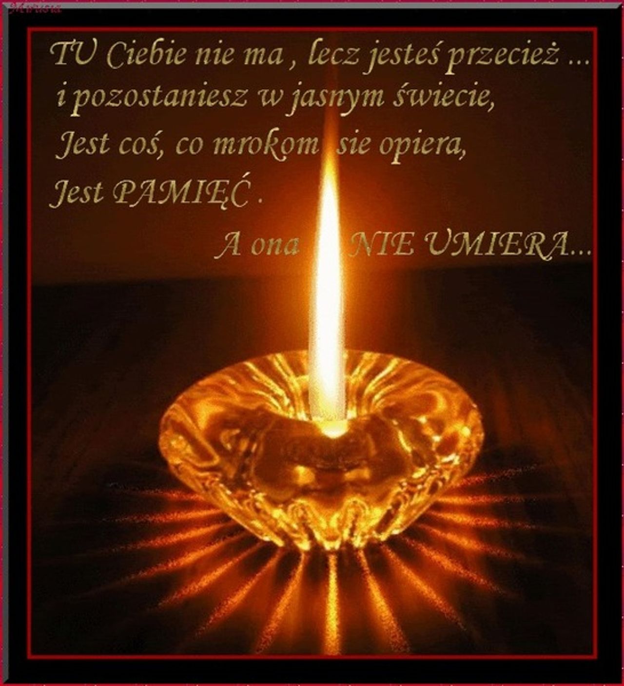 <p>,,Czym jest dom bez Ciebie"<br />Z głębokim bólem i żalem zawiadamiamy,<br />że 21 lutego 2017 roku odeszła od nas w wieku 65 lat<br />najukochańsza Żona, Mama, Teściowa, Babcia<br />śp. Maria Kaziów<br />Pogrzeb odbędzie się w piątek, 24 lutego 2017 roku<br />o godz. 13.00 na cmentarzu w Bogaczowie.<br />Pogrążona w smutku rodzina</p>