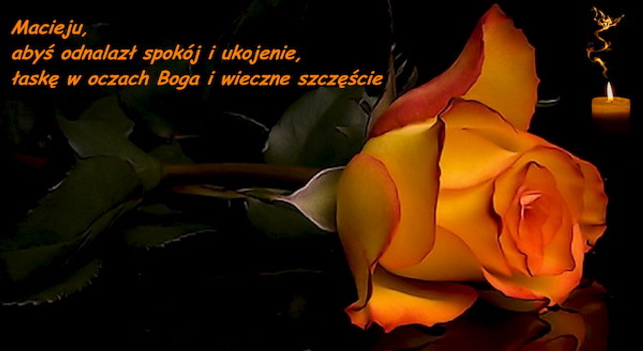 <p>Z głębokim żalem zawiadamiamy, że 1 kwietnia 2010 roku odszedł od nas Mój Drogi, Ukochany Przyjaciel-Mąż, Tatuś i Dziadek</p>
<h4>Śp. MACIEJ CZERNY</h4>
<p>Ceremonia pogrzebowa rozpocznie się 8.04.2010 roku o godzinie 13.30 w Kaplicy na Cmentarzu Komunalnym w Koszalinie</p>
<p>Pogrążona w smutku Żona z Rodziną</p>
<p>Msza żałobna zostanie odprawiona w dniu pogrzebu o godzinie 11.00 w Kościele pw. Św. Krzyża</p>