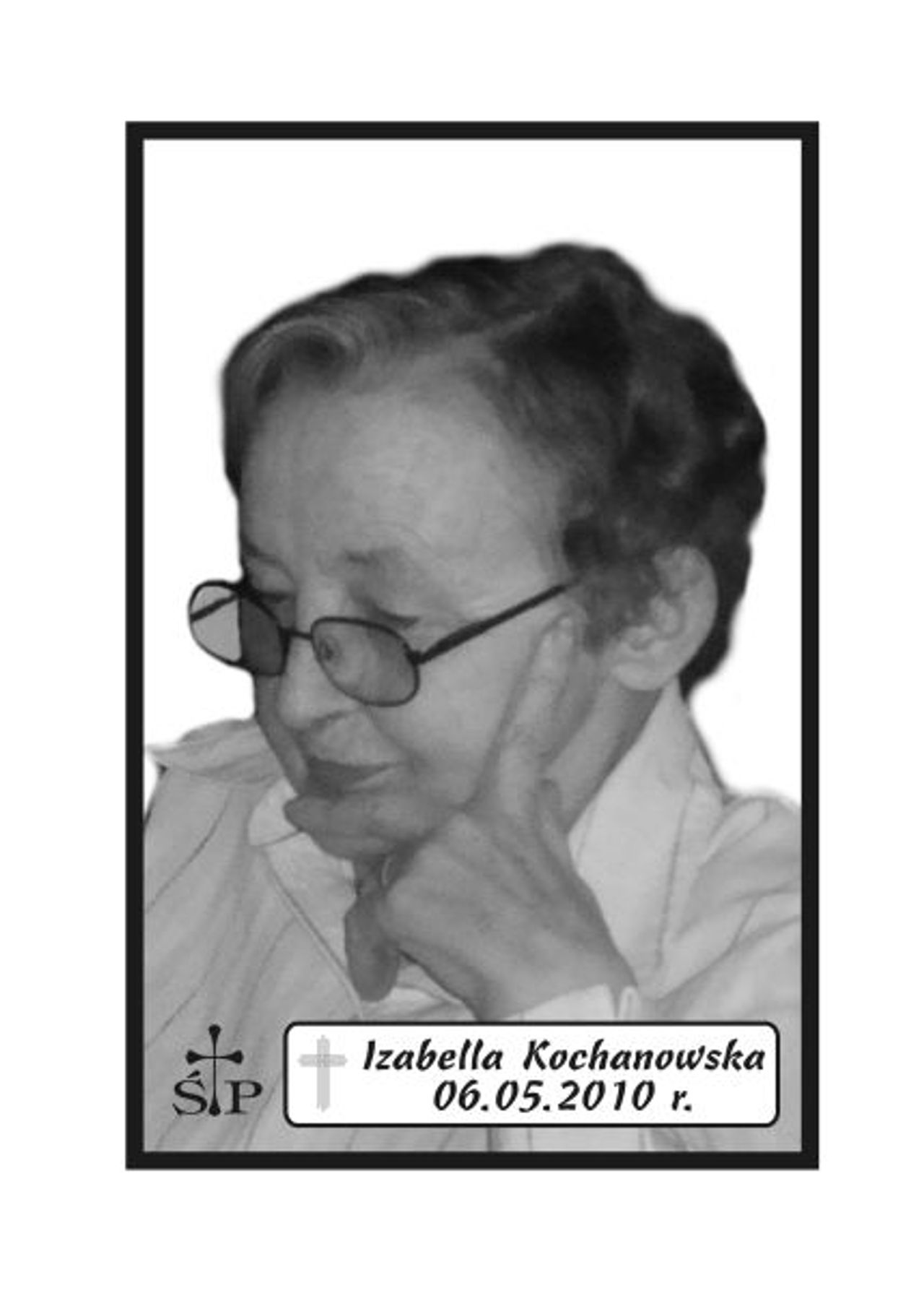 <p>Z głębokim żalem zawiadamiamy, że 6 maja 2010 r. zmarła wieloletnia korektorka Głosu Koszalińskiego śp. Izabella Kochanowska. Ceremonia pogrzebowa rozpocznie się w środę, 12 maja 2010 r. o godz. 10.00 w sali ceremonialnej Domu Pogrzebowego „Wrotniewscy” przy ul. Różanej 8 w Koszalinie. Mikrobus z domu pogrzebowego na cmentarz podjedzie pod „Wejscie A” (główne). Córka z Rodziną.</p>