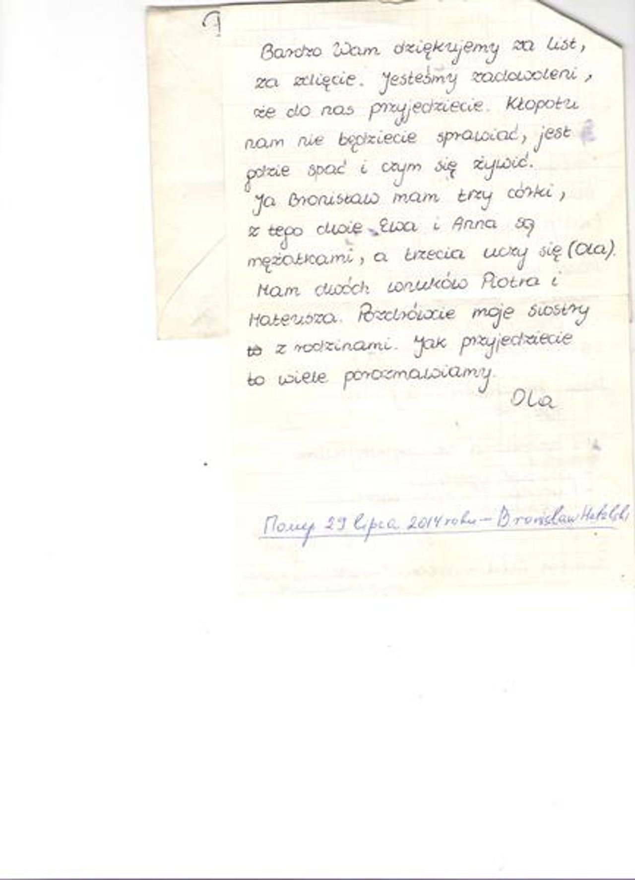 <p>"Trudno pogodzić się z nieodwracalnym losem, bo kiedy traci się kogoś bliskiego, to smutek jest bezgraniczny" Z głębokim żalem zawiadamimy, że w dniu 29 lipca 2014 roku odszedł od nas nasz najukochańszy Mąż, Tatuś, Dziadziuś i Brat śp. Bronisław Hatalski Ceremonia pogrzebowa rozpocznie się w kaplicy cmentarnej w dniu 2 sierpnia 2014 o godz. 9.00 Pogrążona w ogromnym smutku i żalu Rodzina</p>