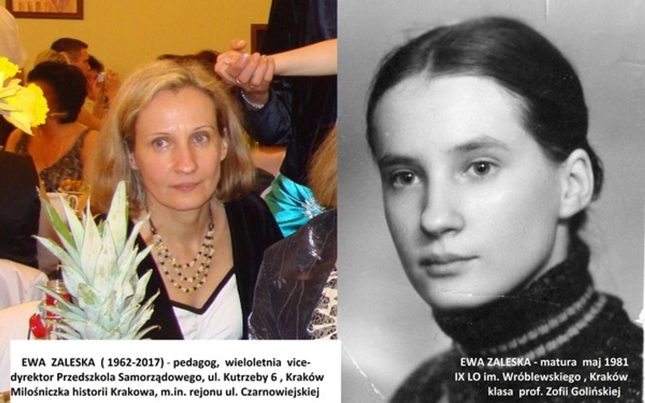<p>Z głębokim smutkiem i żalem zawiadamiamy o śmierci</p>
<p>mgr Ewy Zaleskiej<br />Zastępcy Dyrektora Samorządowego Przedszkola<br />nr 57 w Krakowie,<br />nauczycielki wielu pokoleń wychowanków,<br />naszej drogiej i niezapomnianej Koleżanki.<br />Msza św. żałobna odprawiona zostanie<br />13 września 2017 roku o godz. 12.00<br />w kościele pw. NMP z Lourdes w Krakowie,<br />ul. Misjonarska 37, po czym nastąpi odprowadzenie Zmarłej<br />na miejsce wiecznego spoczynku<br />na cmentarzu w Krakowie-Mydlnikach.<br />Rodzinie i Bliskim<br />śp. Ewy Zaleskiej<br />składamy<br />wyrazy głębokiego współczucia.</p>
<p>Dyrekcja, Grono Pedagogiczne, pracownicy<br />Przedszkola Samorządowego nr 57 w Krakowie</p>