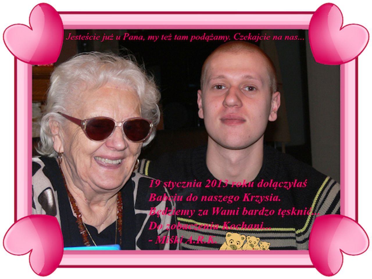 <p>Z głębokim żalem zawiadamiamy, że 19 stycznia 2013 roku<br />odeszła od nas w wieku 83 lat,<br />nasza kochana MAMA, BABCIA i PRABABCIA</p>
<h4><strong>śp.<br />HELENA SZAFRANEK</strong></h4>
<p>Pogrzeb odbędzie się w środę, 23 stycznia 2013 roku<br />o godz. 12.00 na cmentarzu w Słubicach.</p>
<p>Pogrążona w smutku<br />rodzina</p>