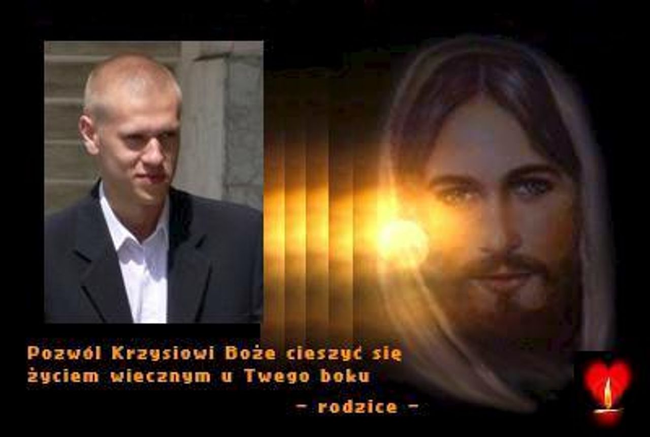 <p><em>„Odszedłeś tak nagle, że ani uwierzyć, ani się pogodzić"</em></p>
<p>Pogrążeni w rozpaczy, z ogromnym bólem zawiadamiamy,<br />że 3 października 2011 roku odszedł od nas nagle w wieku 23 lat,<br />najdroższy TATUŚ, NARZECZONY, SYN,<br />BRAT, SZWAGIER, WUJEK i WNUK</p>
<h5><strong>śp.<br />KRZYSZTOF SZAFRANEK</strong></h5>
<p>Pogrzeb odbędzie się dziś 6 października 2011 roku o godz. 9.50<br />na cmentarzu komunalnym (starym) przy ul. Wrocławskiej<br />w Zielonej Górze.</p>
<p>Pogrążona w smutku<br />Rodzina</p>
<p><em>„Jak trudno żegnać na zawsze kogoś, kto jeszcze mógł być z nami "</em></p>