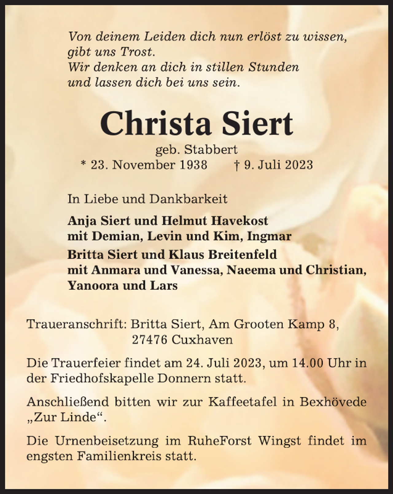 <p>Christa Siert</p>
