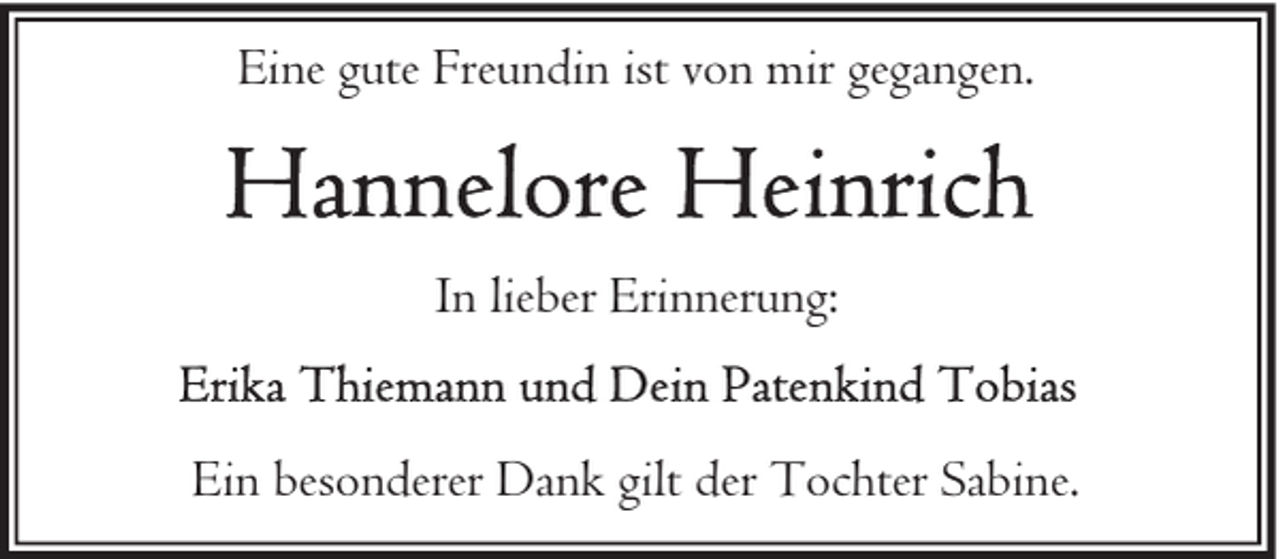<p>Eine gute Freundin ist von mir gegangen.</p>
<p>In lieber Erinnerung:<br />Ein besonderer Dank gilt der Tochter Sabine.</p>