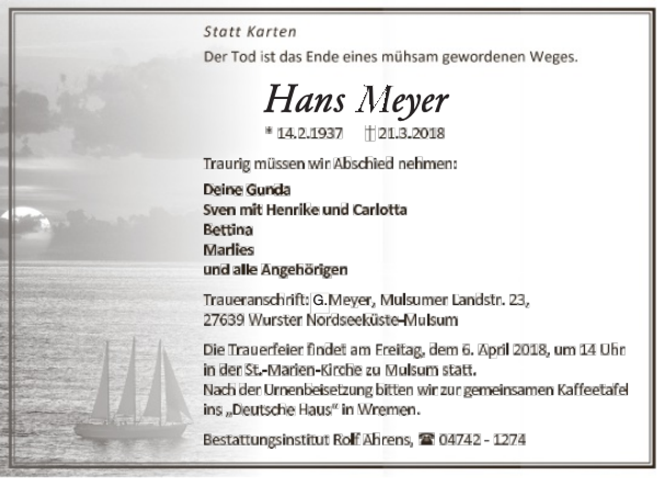 <p>Hans Meyer</p><p>G.</p>