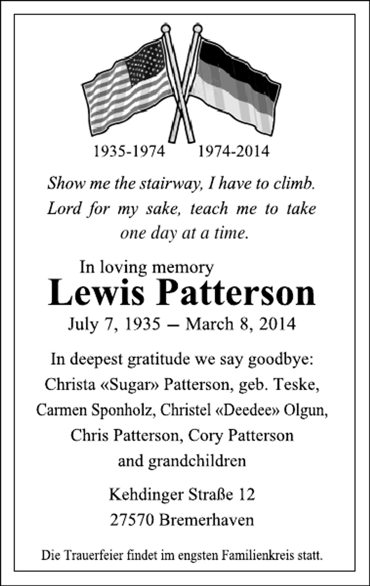 <p>one day at a time.</p>