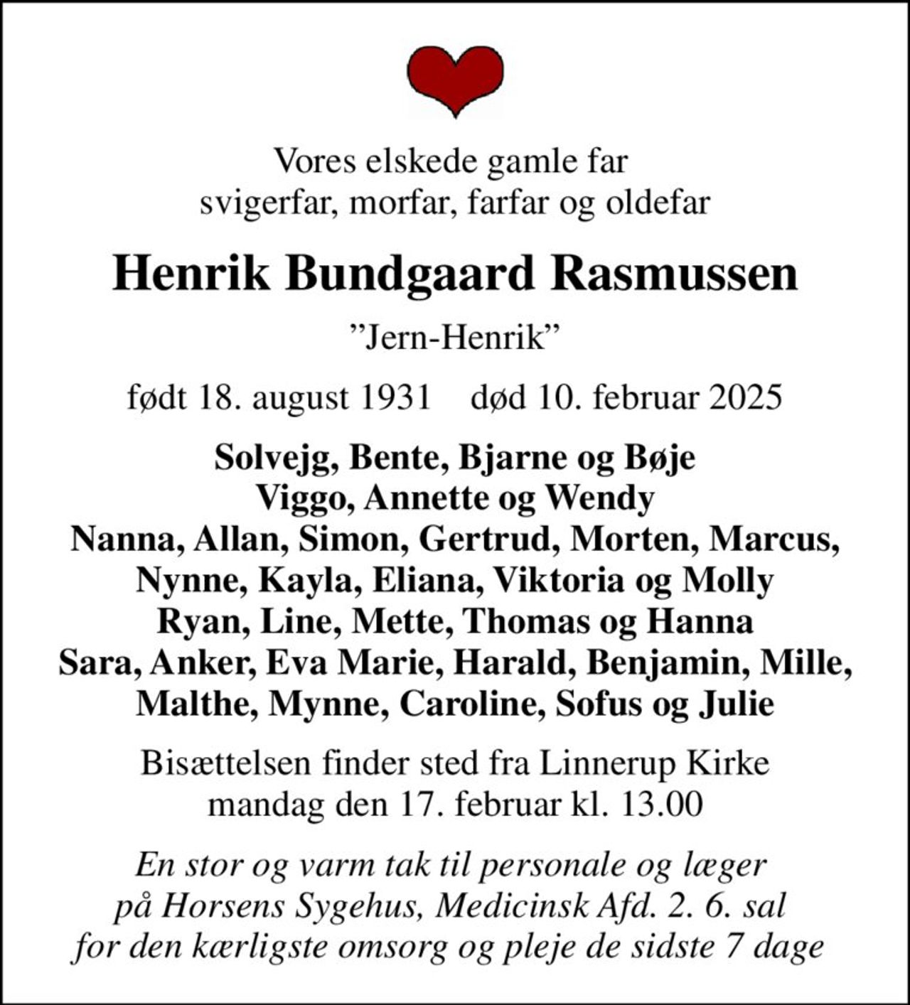 Henrik Bundgaard Rasmussen | Danmarks største medie for mindesider og ...