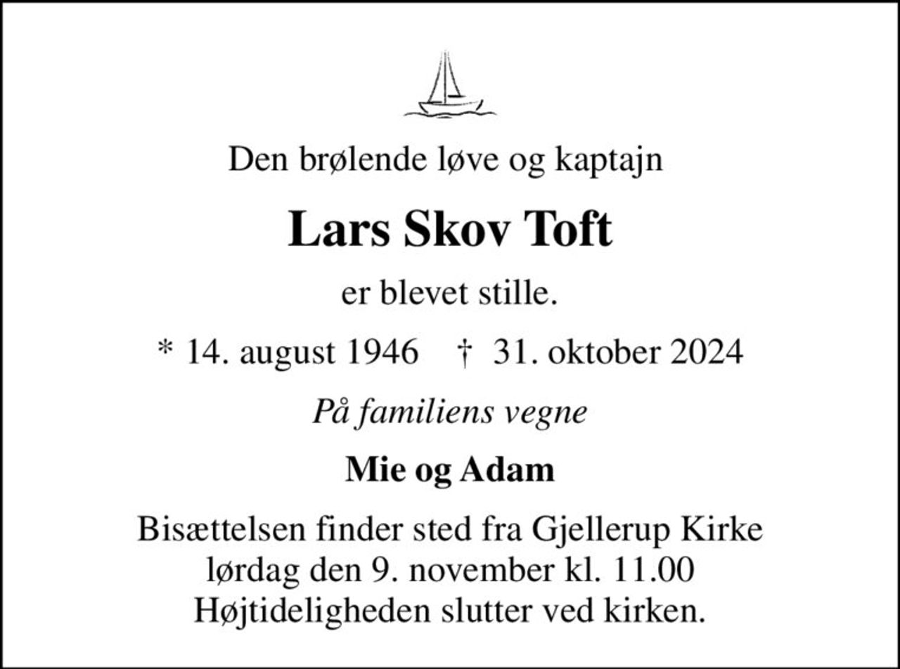 Lars Skov Toft | Danmarks største medie for mindesider og dødsannoncer