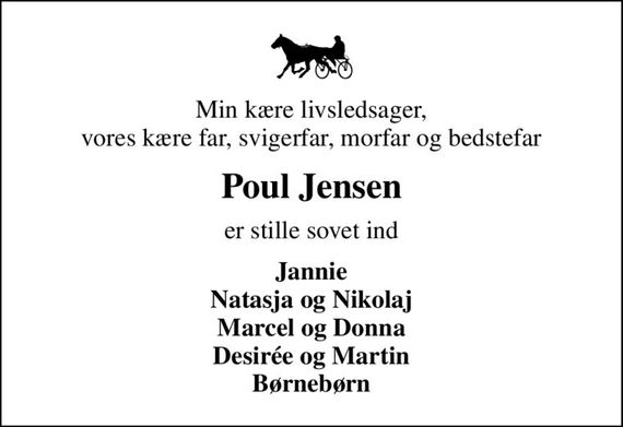 Poul Jensen Dødsannoncer i Danmark