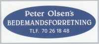 Peter Olsens Bedemandsforretning logo