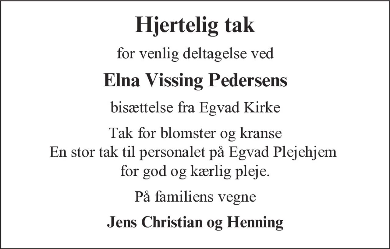 Elna Vissing Pedersens