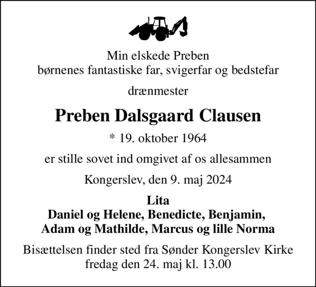 Preben Dalsgaard Clausen | Danmarks største medie for mindesider og ...