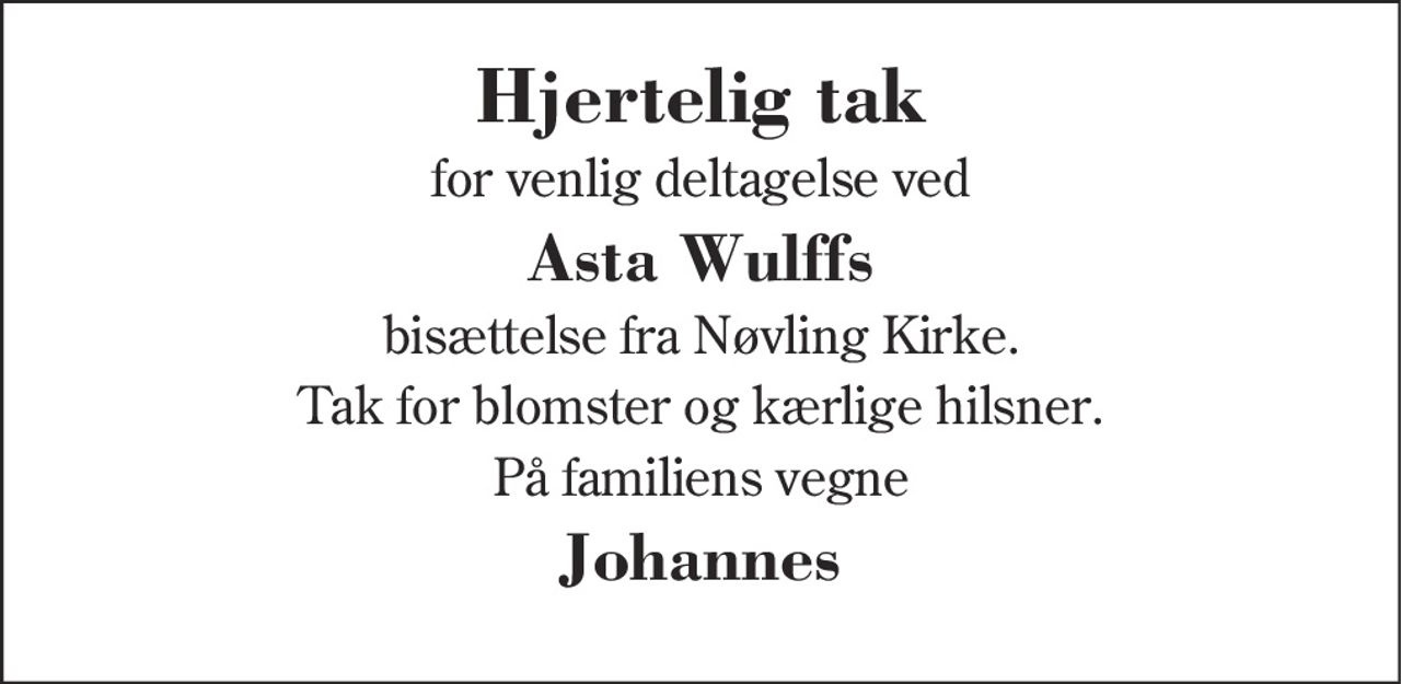 Asta Wulffs