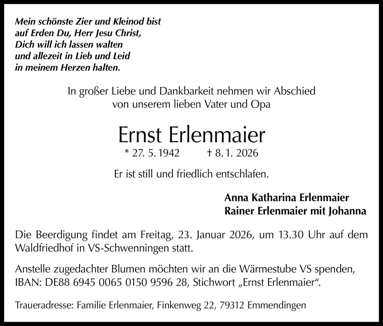 Ankündigung