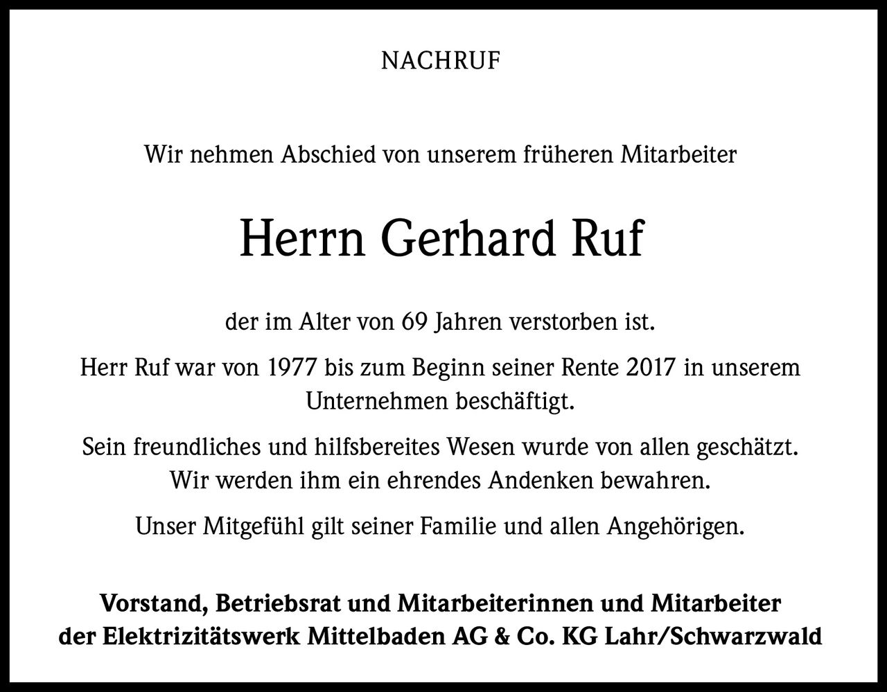 Ankündigung