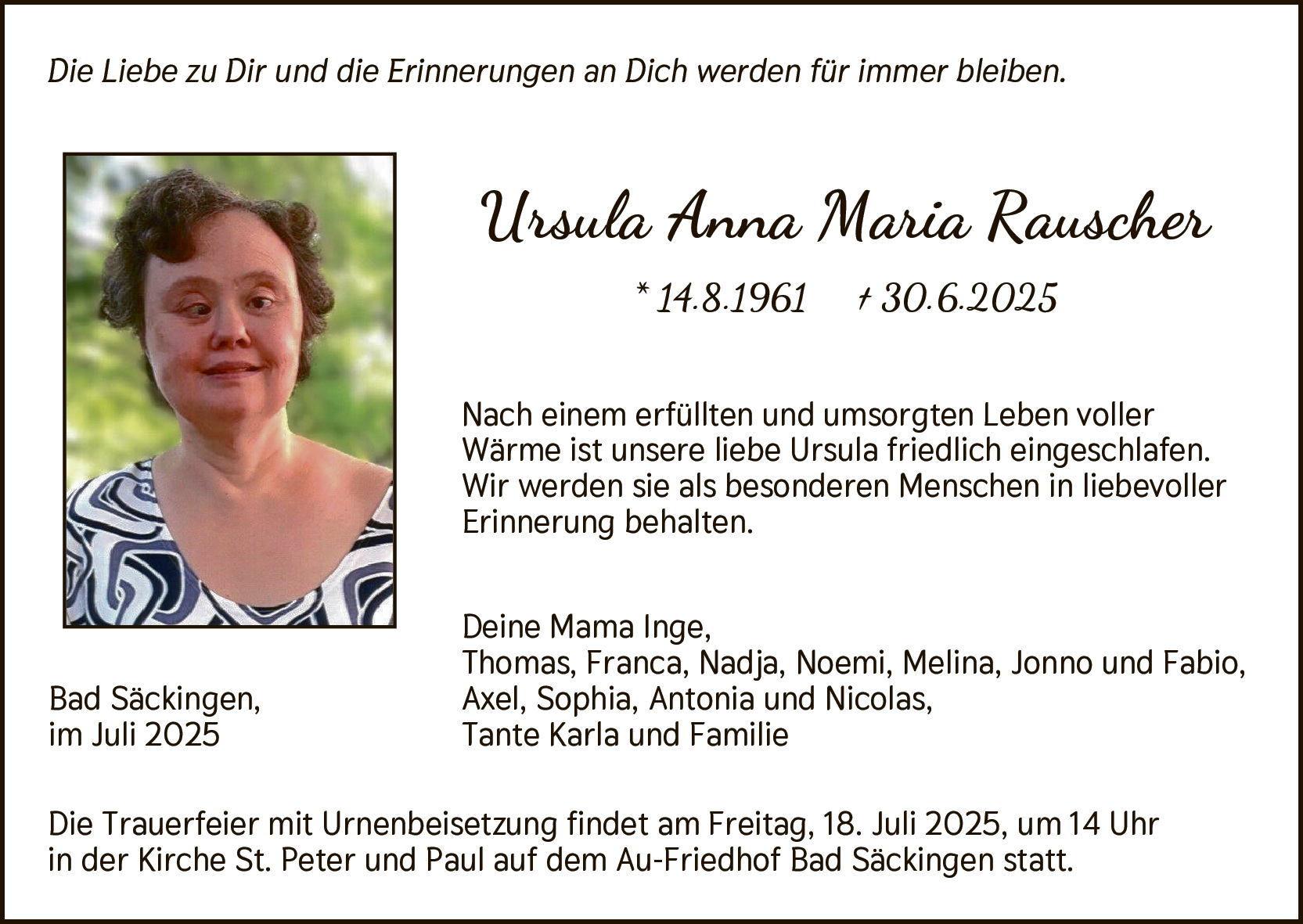 Ursula Anna Maria Rauscher