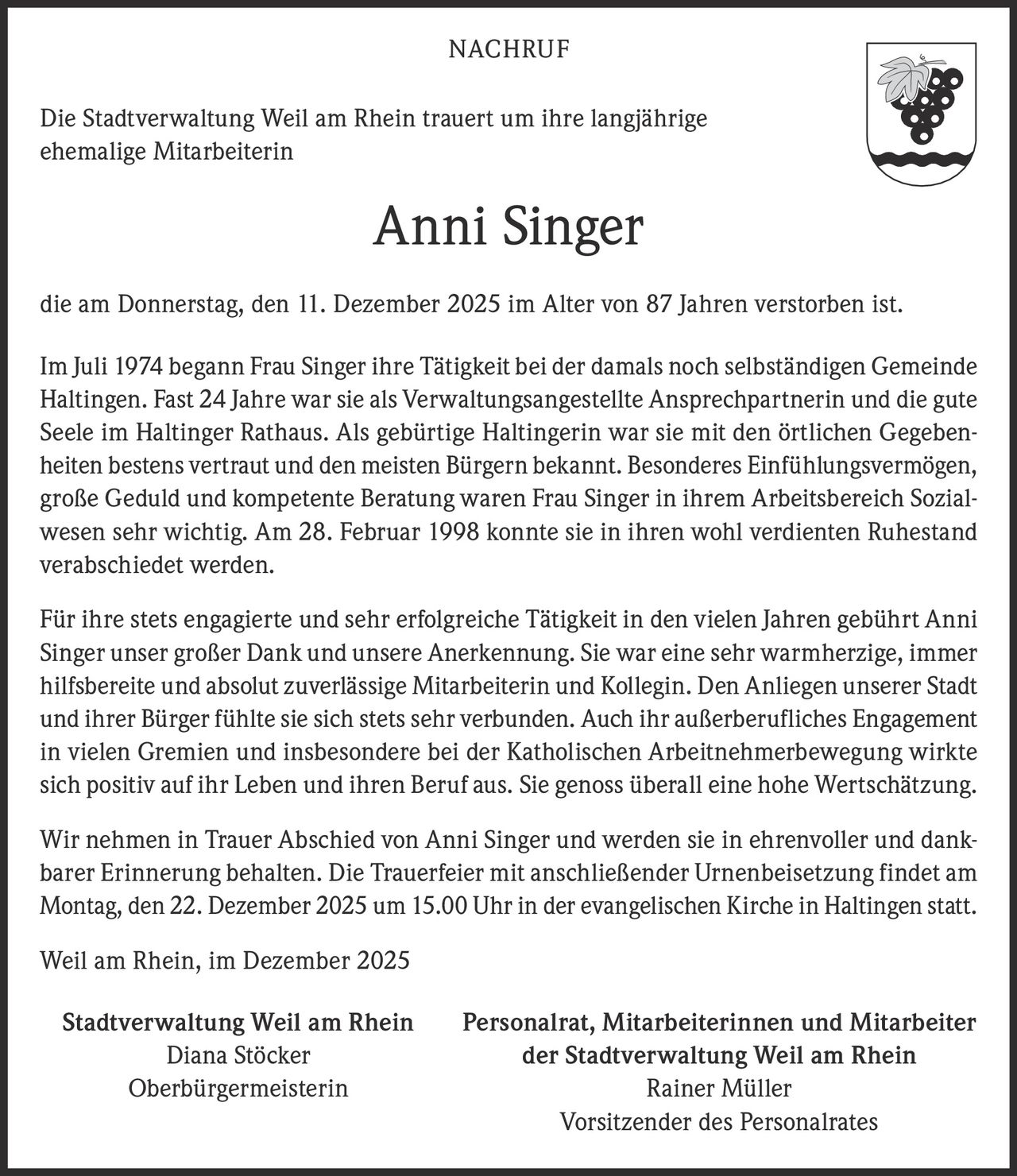 Ankündigung