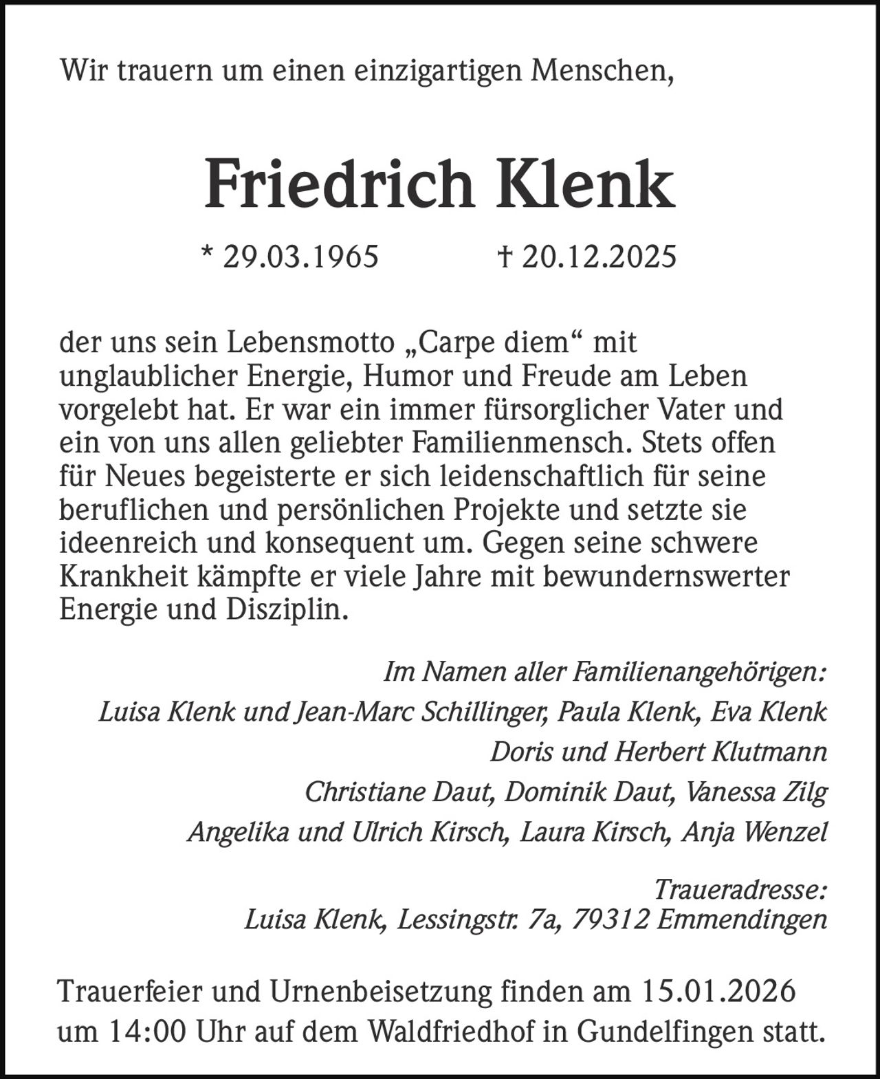 Ankündigung