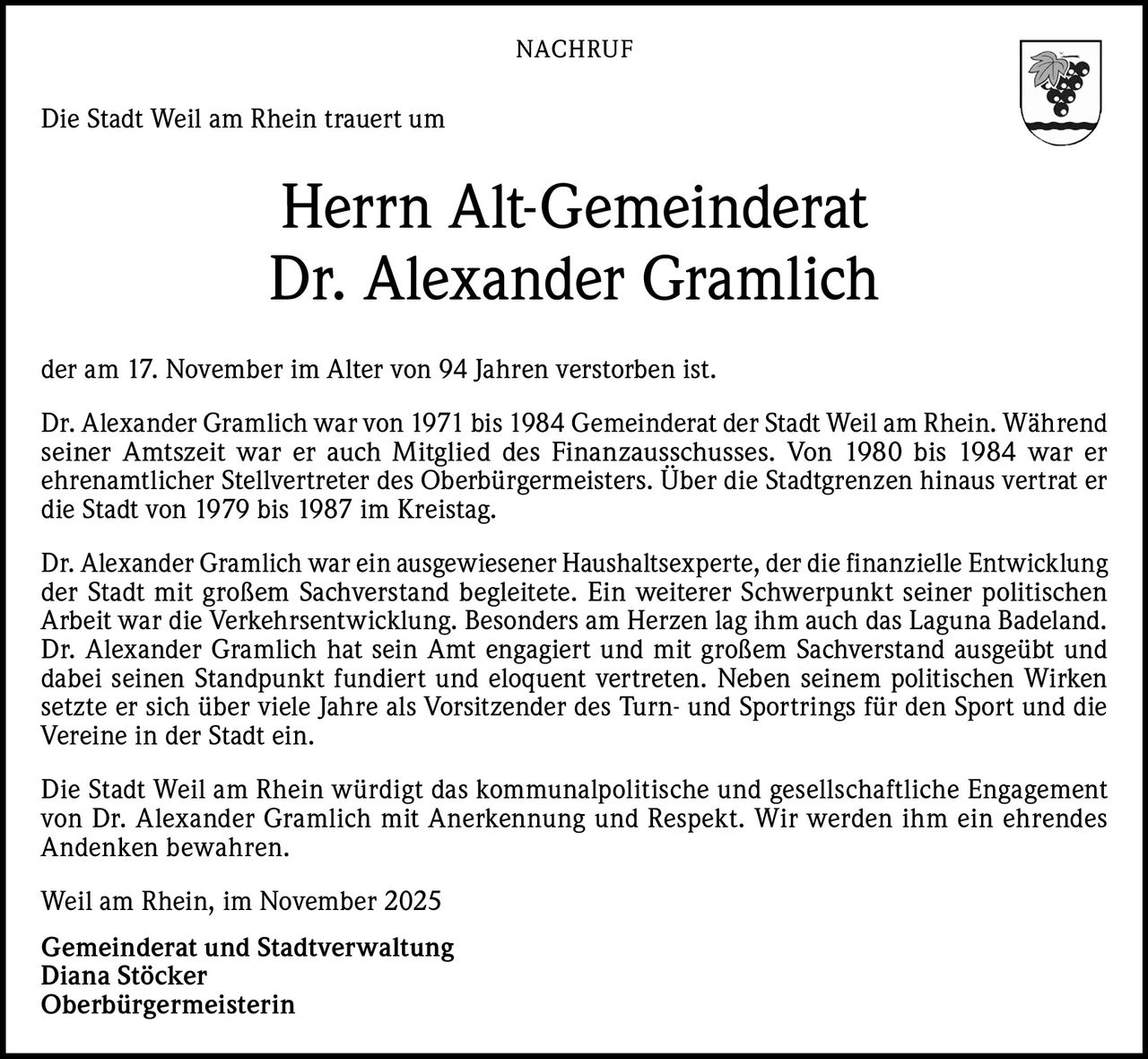 Ankündigung