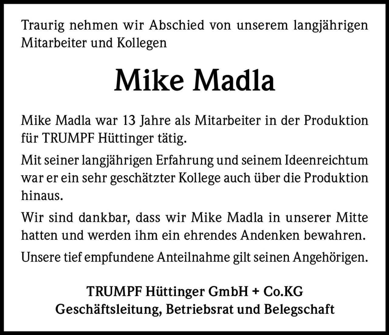 Ankündigung