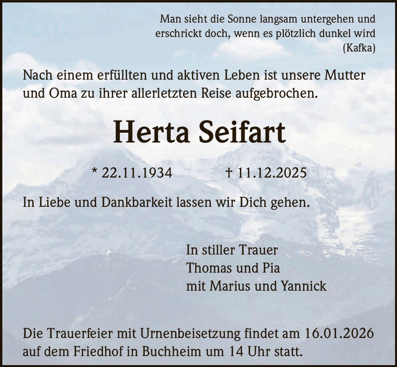 Ankündigung