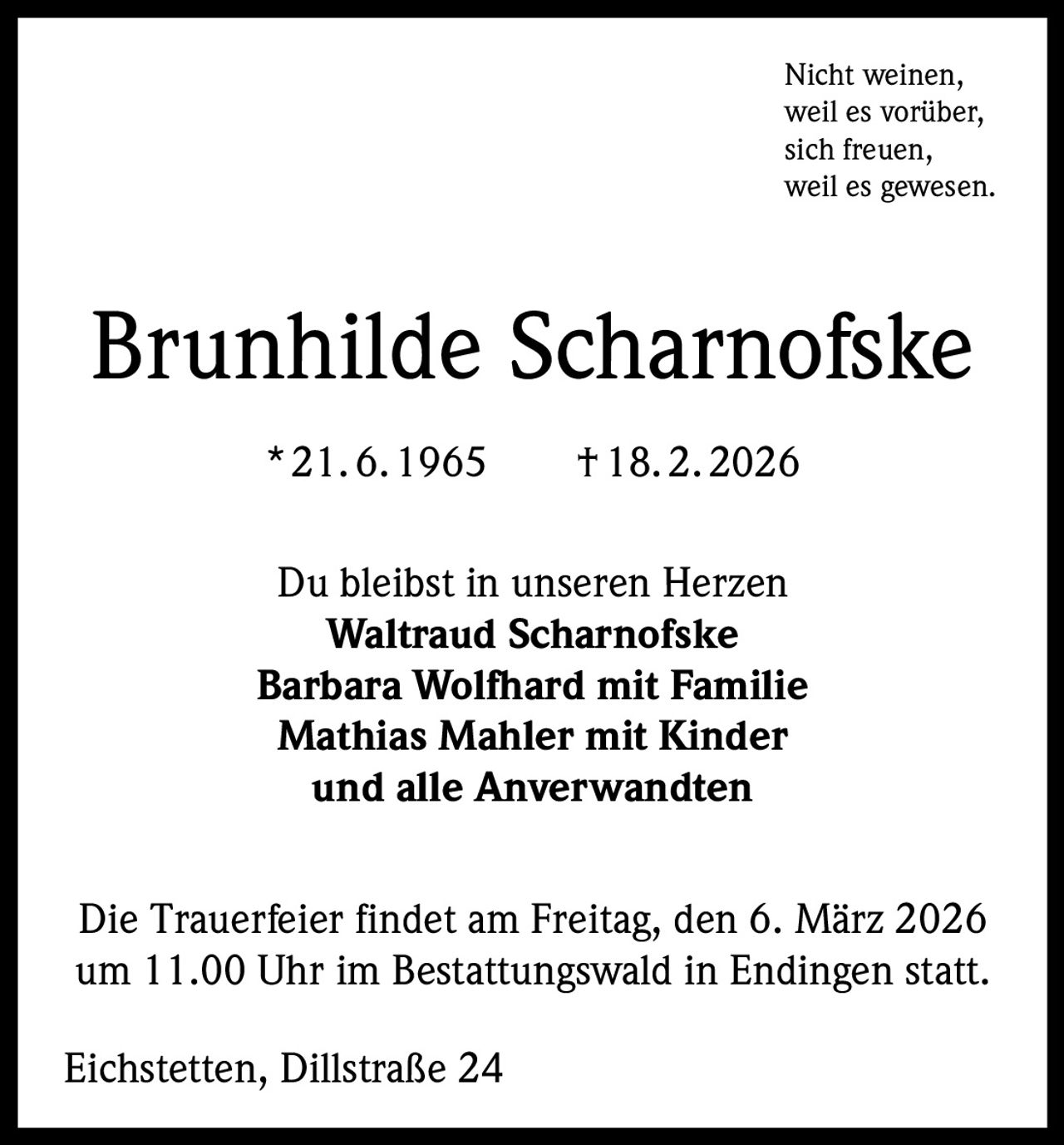 Ankündigung