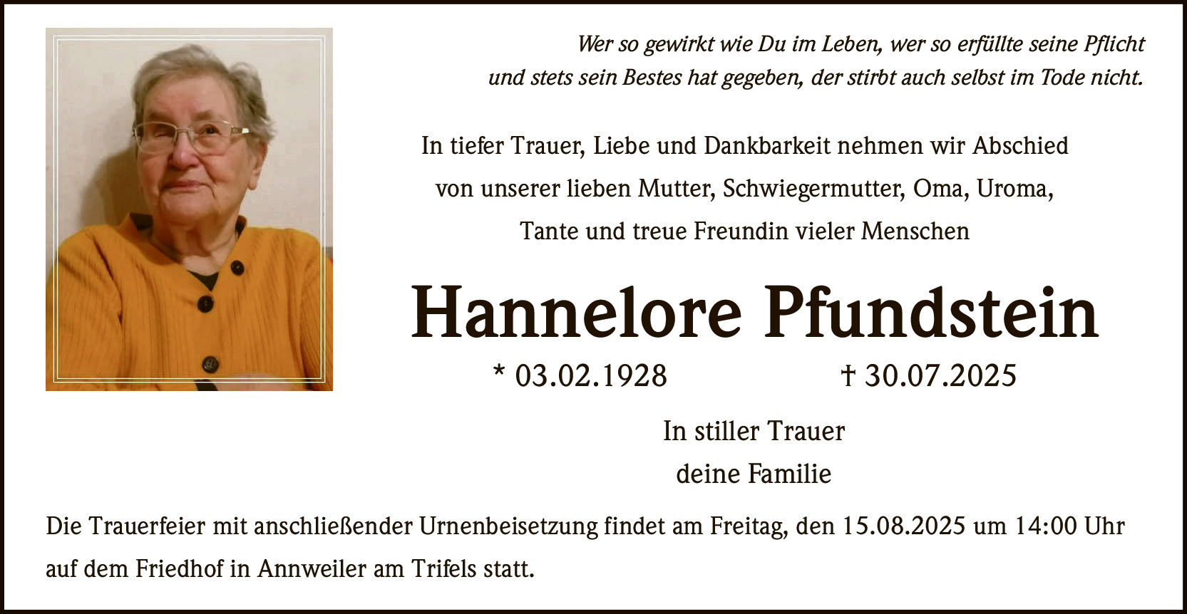 Hannelore Pfundstein