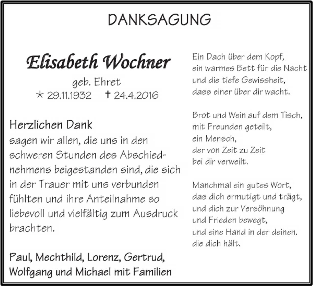 <p>Elisabeth Wochner<br /></p><p></p>