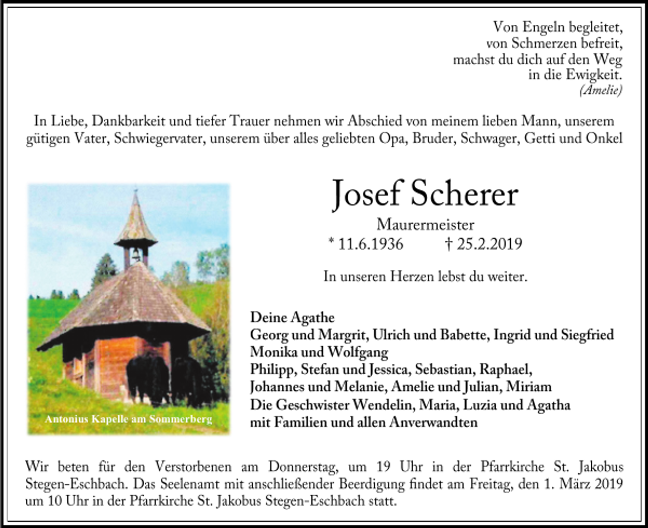 <p>Antonius Kapelle am Sommerberg</p>