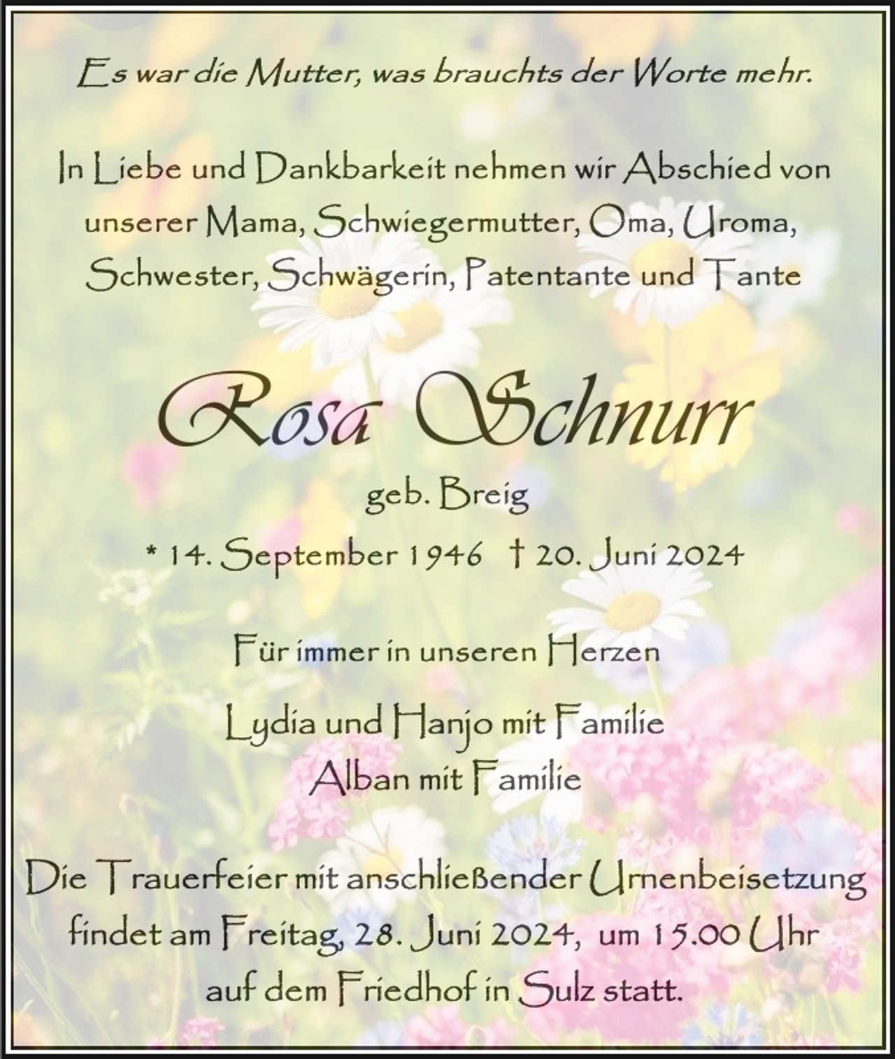 <p>Rosa Schnurr</p>
