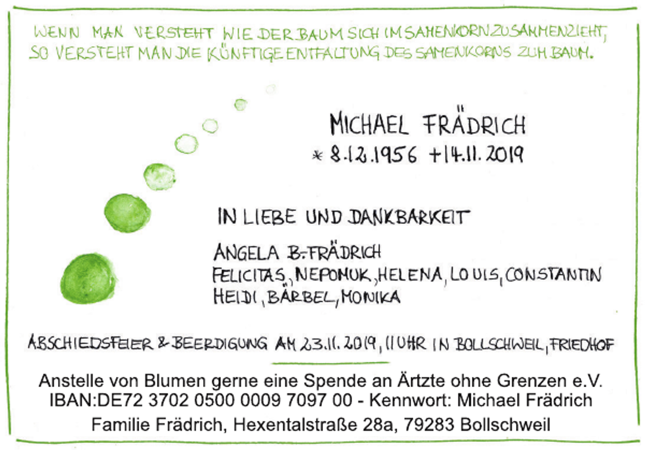 <p>Ans<br />t<br />el<br />l<br />ev<br />onBl<br />umenger<br />neei<br />neSpendeanÄr<br />t<br />z<br />t<br />eohneGr<br />enz<br />ene.<br />V.<br />I<br />BAN:<br />DE72370205000009709700-Kennwor<br />t<br />:Mi<br />c<br />hael<br />Fr<br />ädr<br />i<br />c<br />h<br />Fami<br />l<br />i<br />eFr<br />ädr<br />i<br />c<br />h,Hex<br />ent<br />al<br />s<br />t<br />r<br />aße28a,79283Bol<br />l<br />s<br />c<br />hwei<br />l</p>