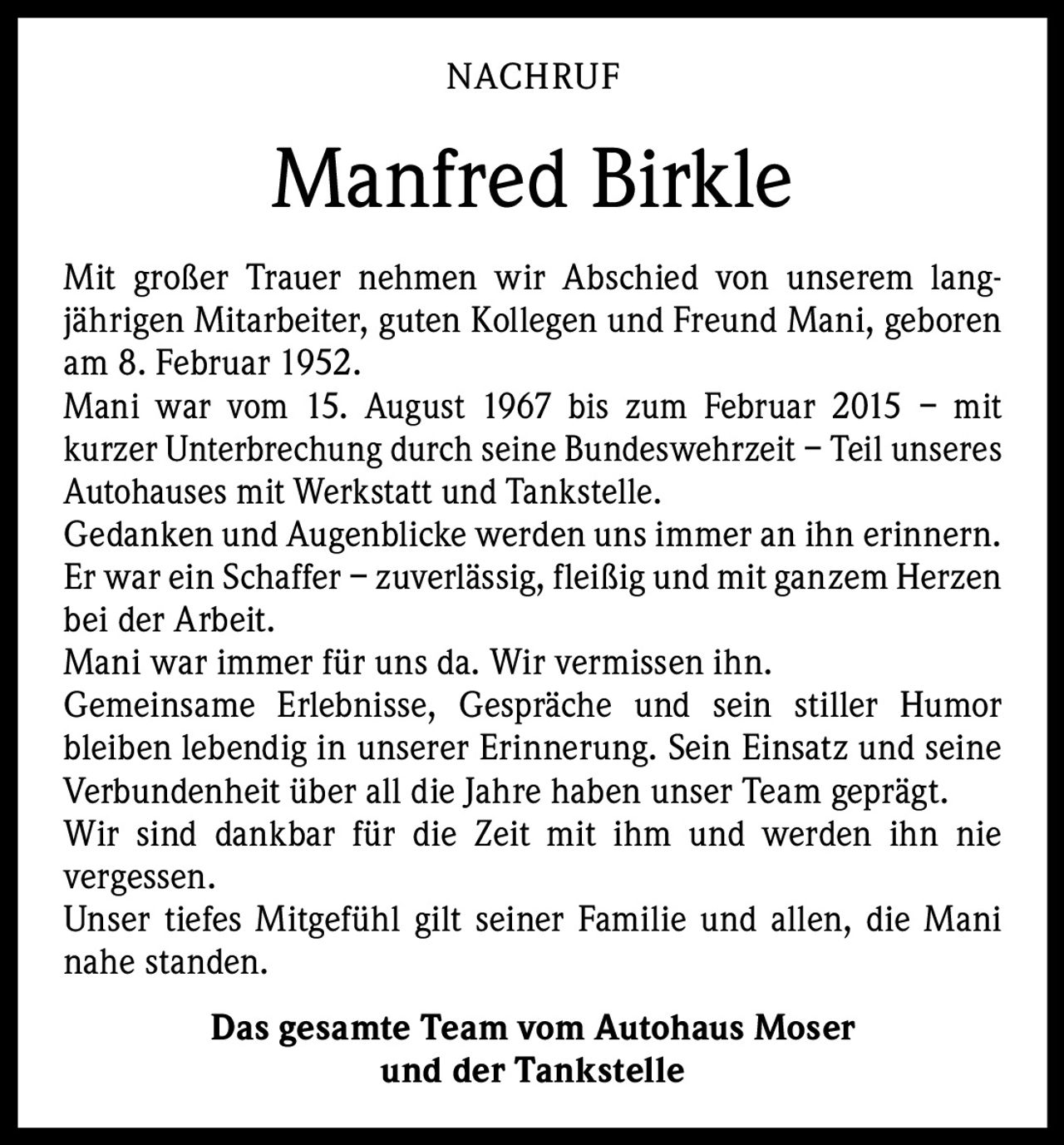 Ankündigung