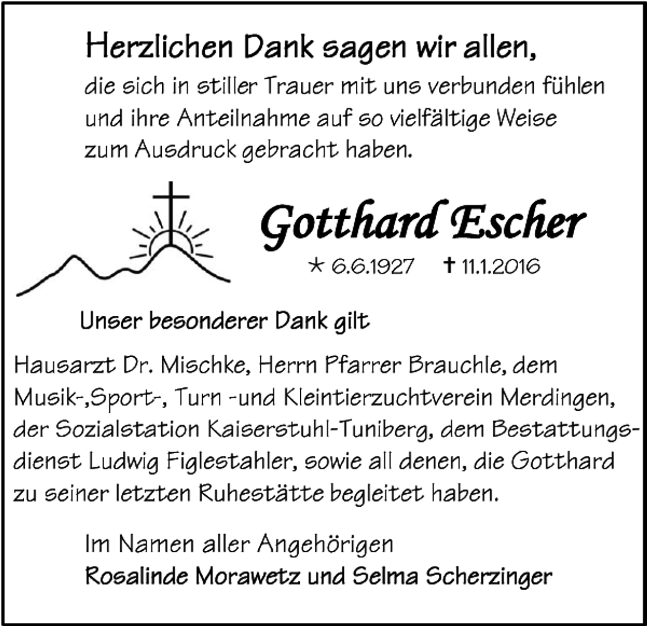 <p>Gotthard Escher<br /></p><p></p>