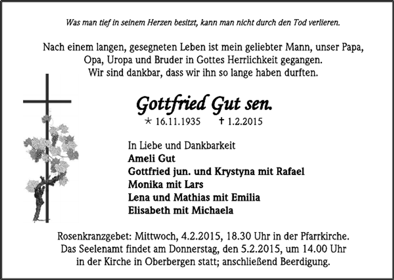 <p>Gottfried Gut sen.<br /></p><p></p>