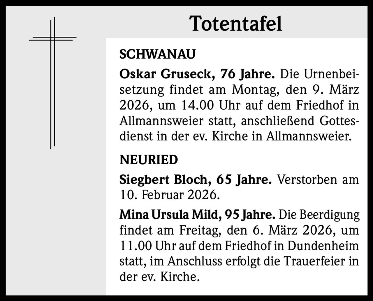 Ankündigung