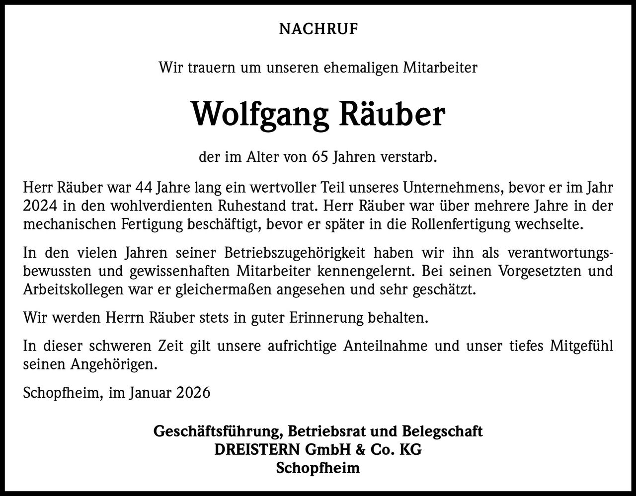 Ankündigung