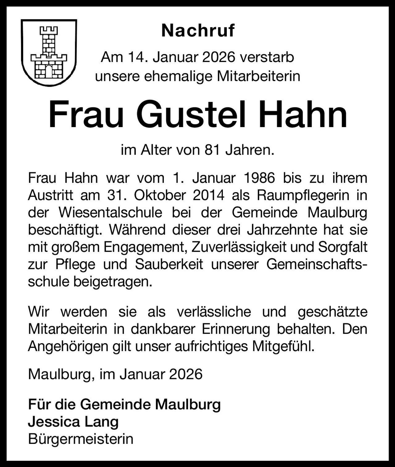 Ankündigung