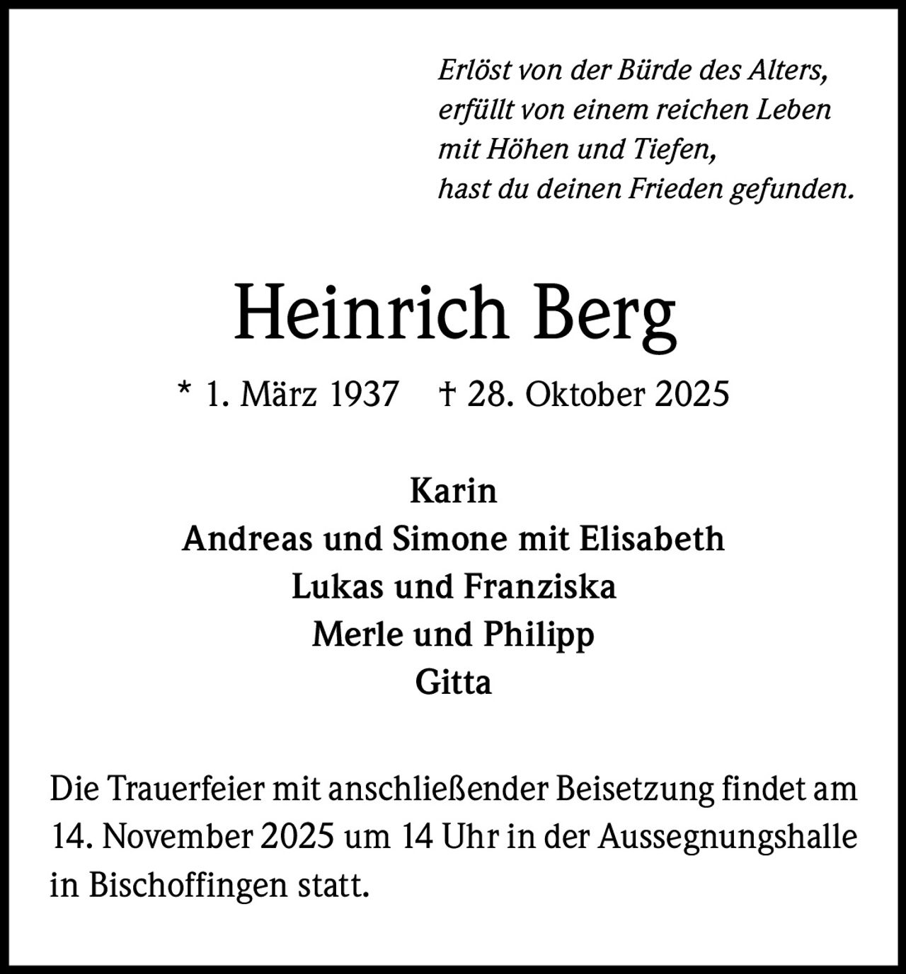 Ankündigung