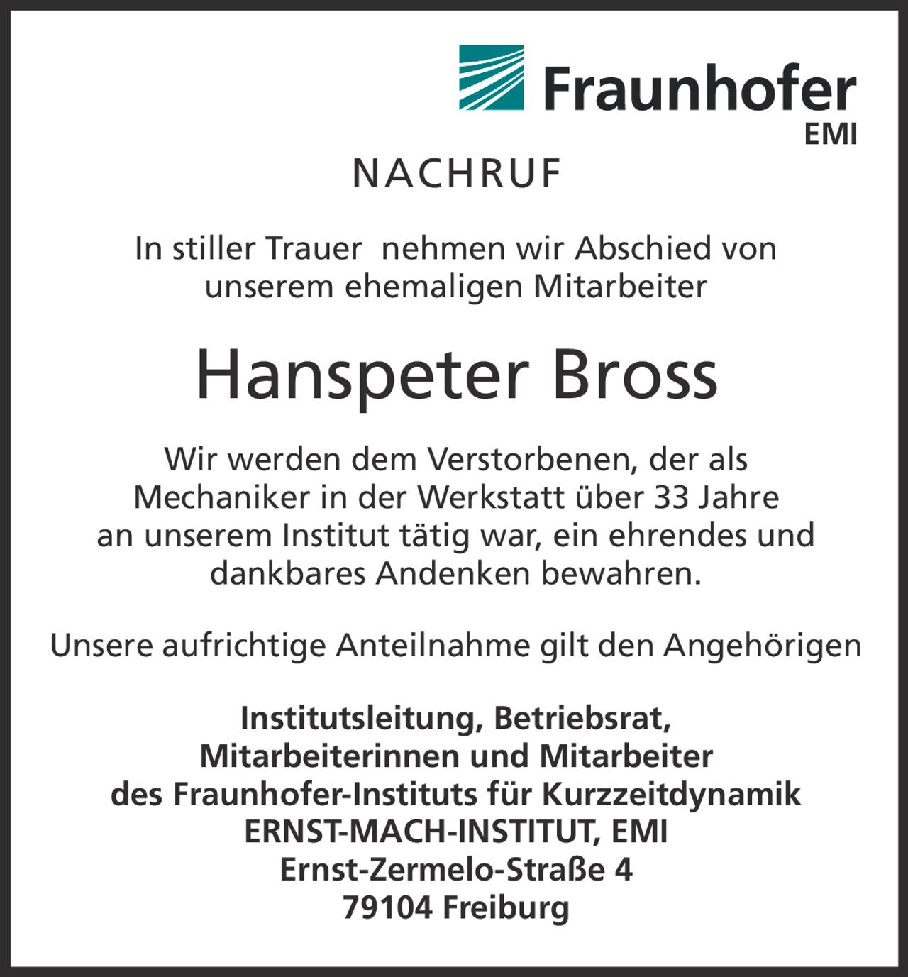 Ankündigung