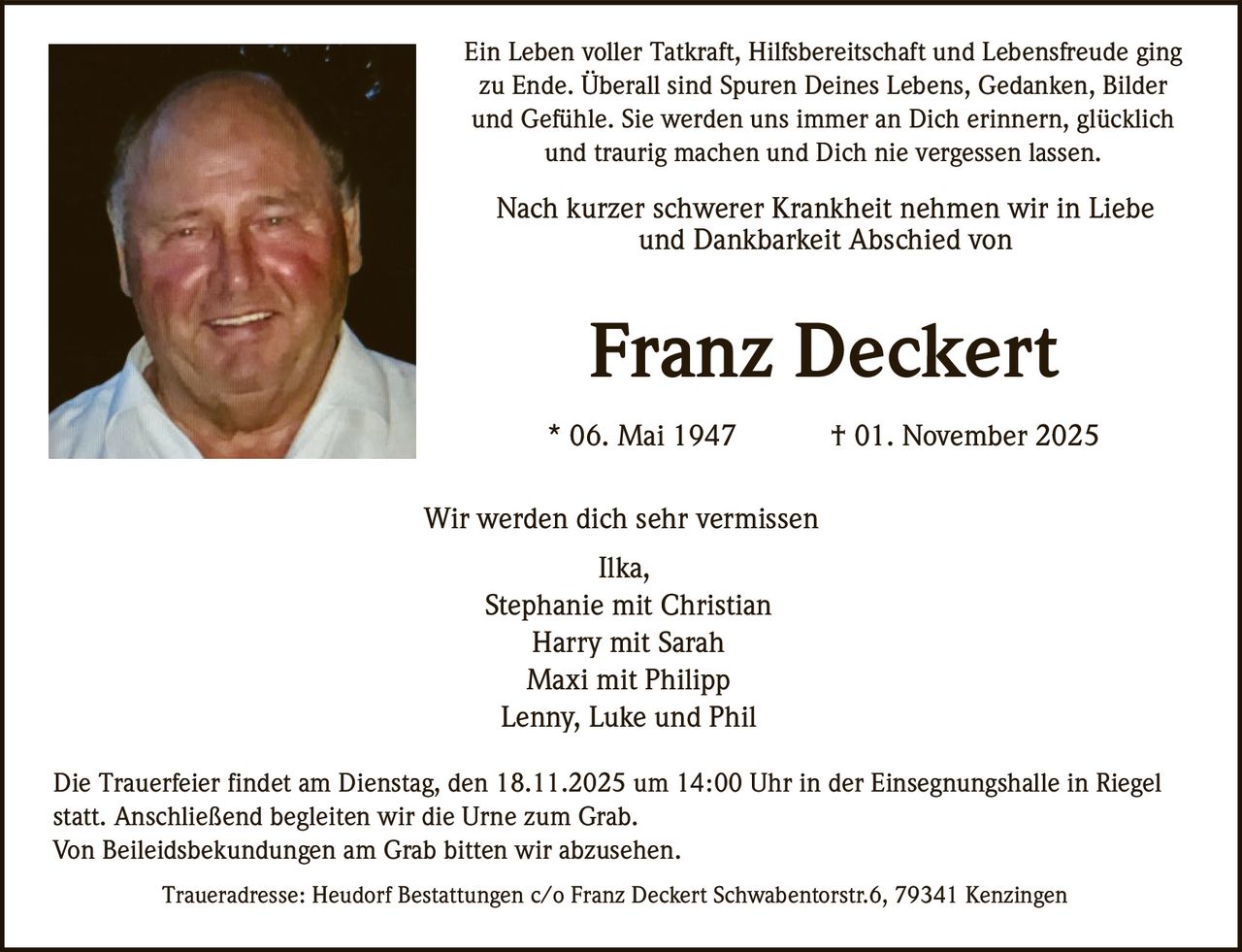 Ankündigung