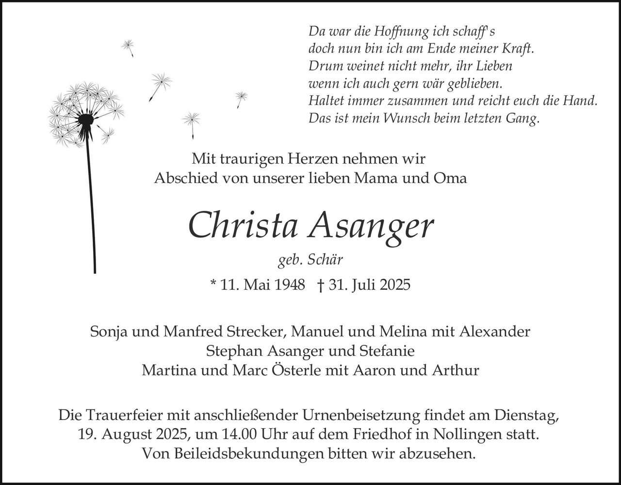 Ankündigung