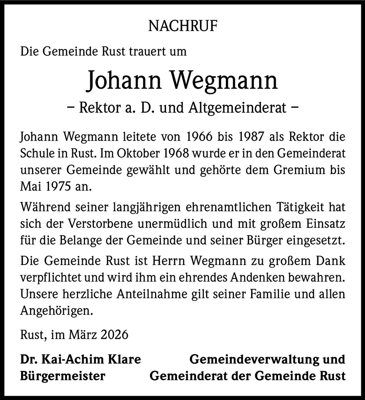 Ankündigung