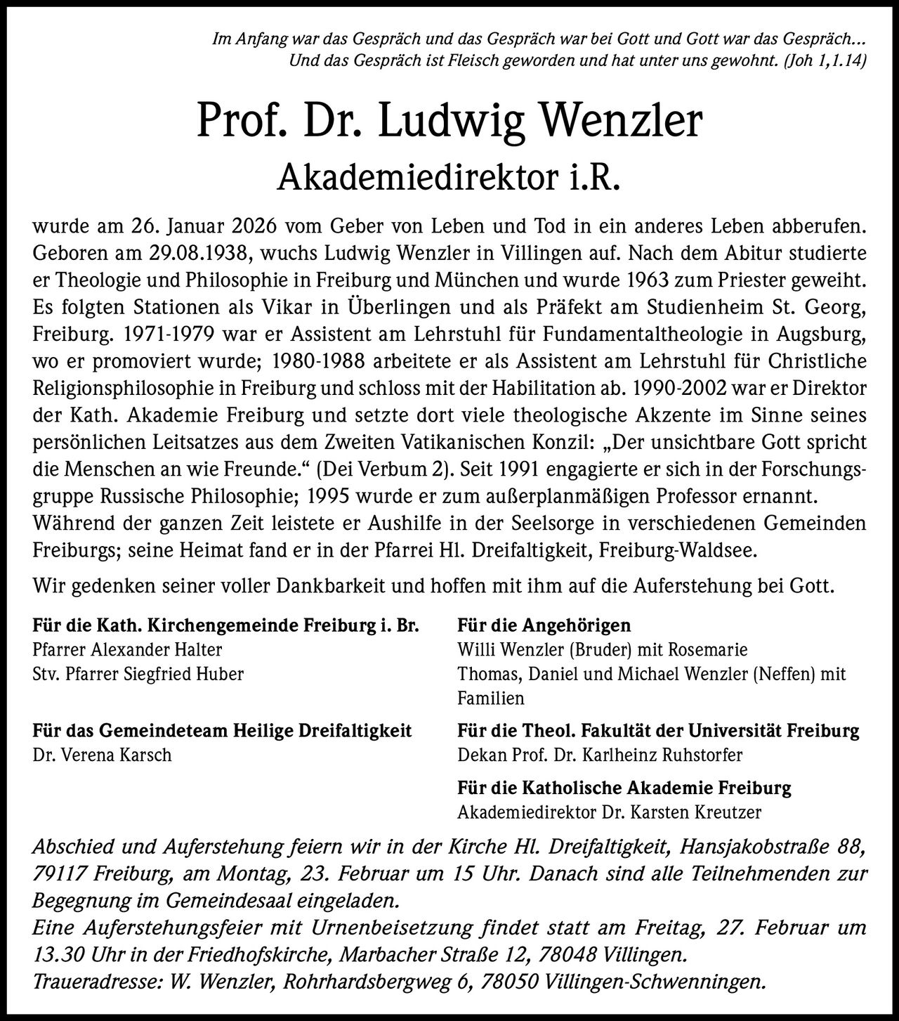 Ankündigung