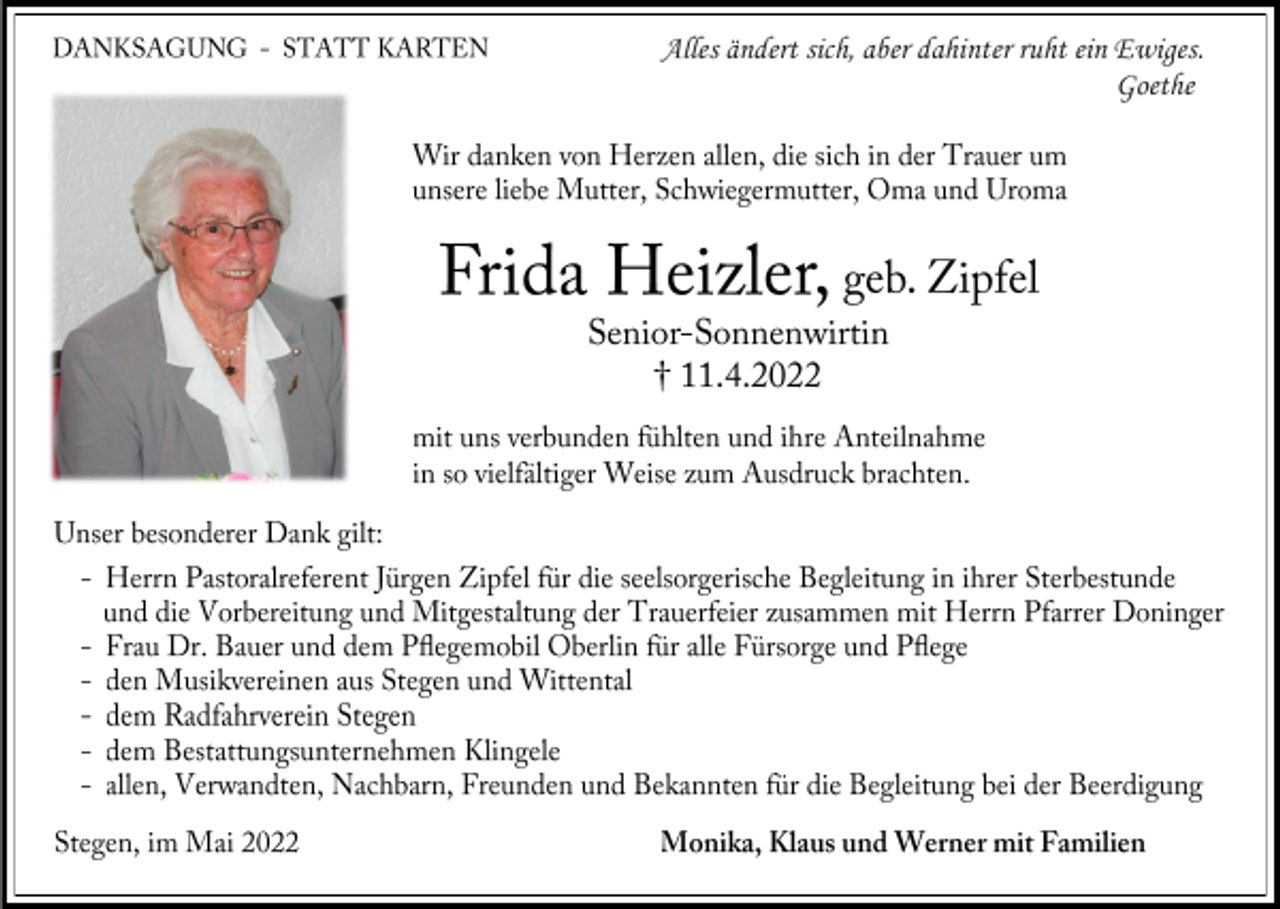 <p>Alles ändert sich, aber dahinter ruht ein Ewiges.<br />Goethe</p>