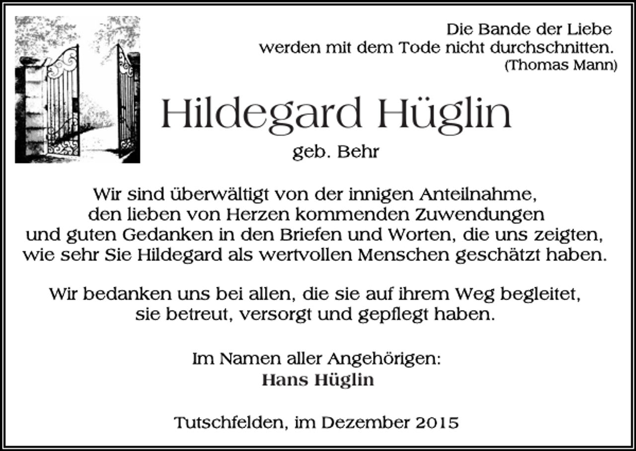 <p>Hildegard Hüglin</p><p>Hans Hüglin</p>