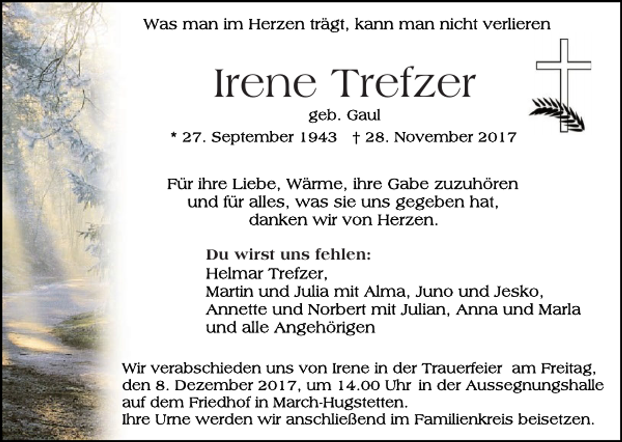 <p>Irene<br />Ir e n e Trefzer<br />Tr ef z er</p><p>DDu<br />u wirst<br />wi r st uuns<br />n s f fehlen:<br />e hl e n :</p>