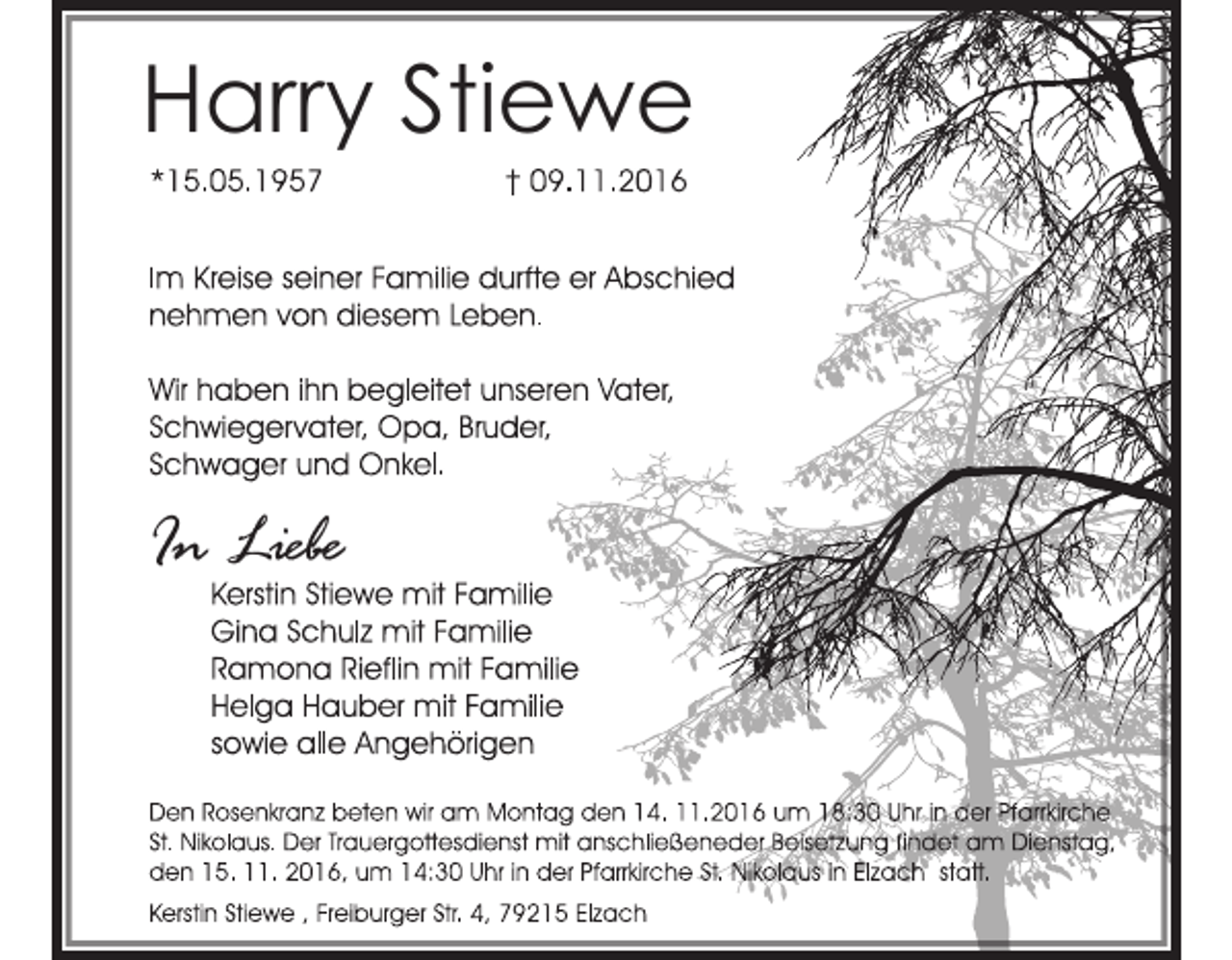 <p>Harry Stiewe</p><p>In Liebe</p>